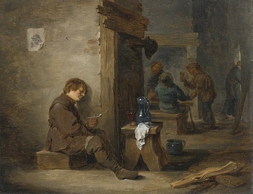 Peasants Smoking and Drinking, 1645, David Teniers le Jeune