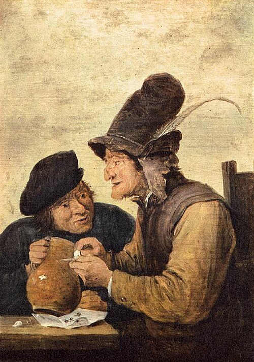 Deux paysans (fumeur et buveur), 1690, David Teniers le Jeune