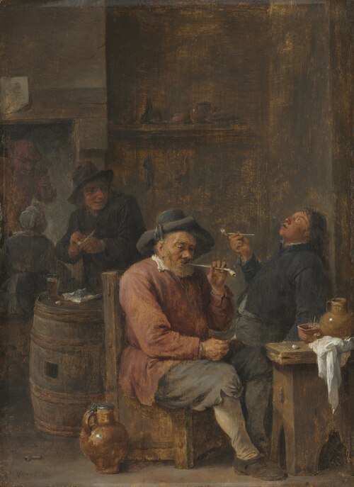 Peasants Smoking in an Inn, 1640, David Teniers the Younger