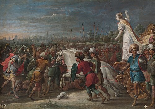 Armida en la batalla frente a los sarracenos, 1628, David Teniers le Jeune
