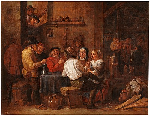 Bebedores y fumadores, 1601, David Teniers le Jeune