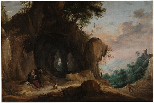 Paisaje con un ermitaño, 1601, David Teniers le Jeune