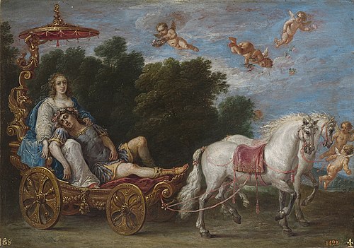 Reinaldo llevado en sueños a las islas Afortunadas, 1628, David Teniers le Jeune