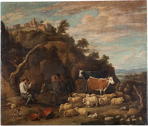 Peasants conversing, 1601, David Teniers le Jeune