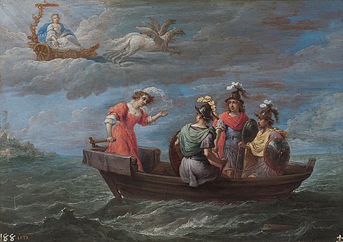 Reinaldo huye de las islas Afortunadas, 1628, David Teniers le Jeune