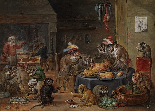 The Monkeys’ Banquet, 1660, David Teniers le Jeune