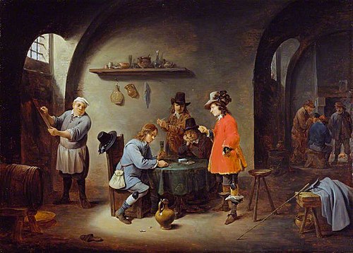 Gambling Scene at an Inn, 1645, David Teniers the Younger