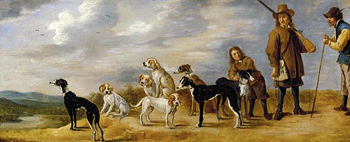 A Hunter with Eight Hounds, , David Teniers le Jeune