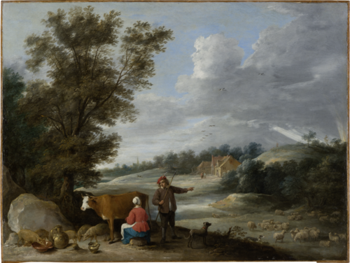 Landscape with Milkmaid and Shepherd, 1646, David Teniers le Jeune