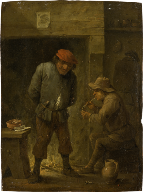 Two Peasants at a Fireplace, 1675, David Teniers le Jeune