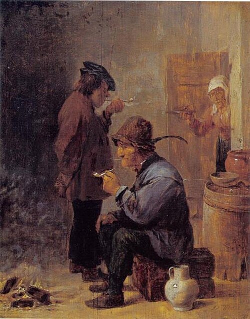 Two Smoking Peasants at the Coal Fire, 1634, David Teniers le Jeune