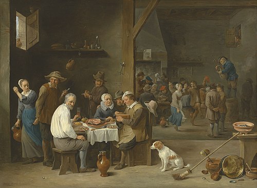 Le déjeuner au jambon, 1648, David Teniers le Jeune