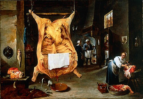 Butcher Shop, 1640, David Teniers le Jeune