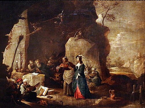 Tentações de Santo Antão, 1650, David Teniers le Jeune
