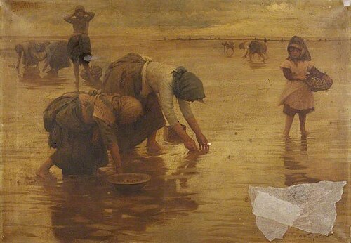 Cockle Gatherers, 1886, Arthur Hacker