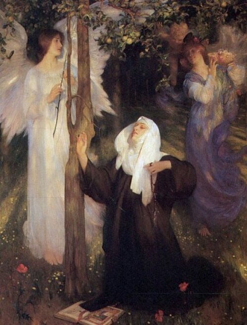 The Cloister or the World, 1896, Arthur Hacker
