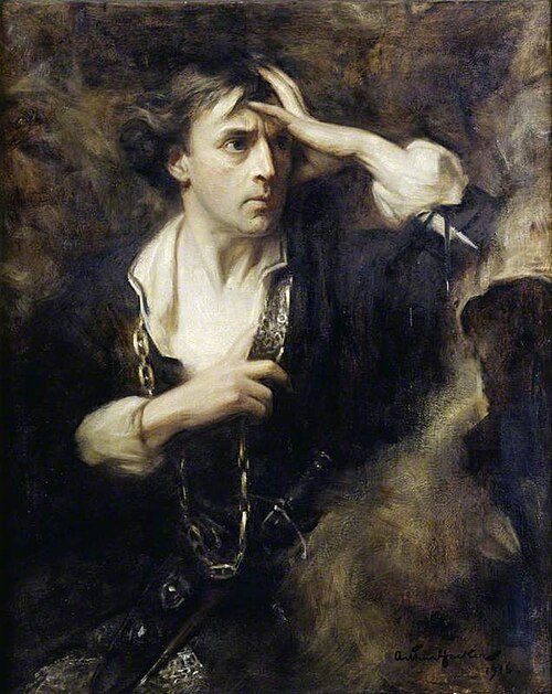 Sir John Martin-Harvey (1863–1944), as 'Hamlet', 1916, Arthur Hacker