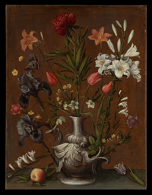 Flowers in a Grotesque Vase, 1635, Orsola Maddalena Caccia
