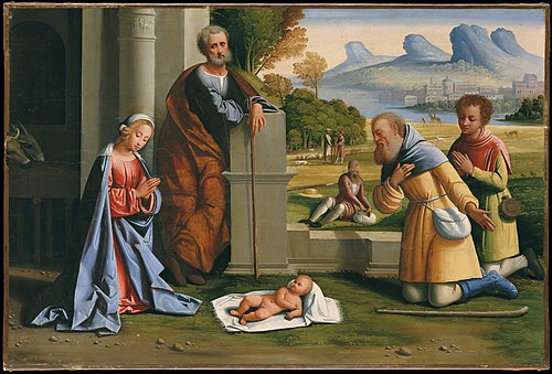 The Adoration of the Shepherds, 1519, Ortolano Ferrarese