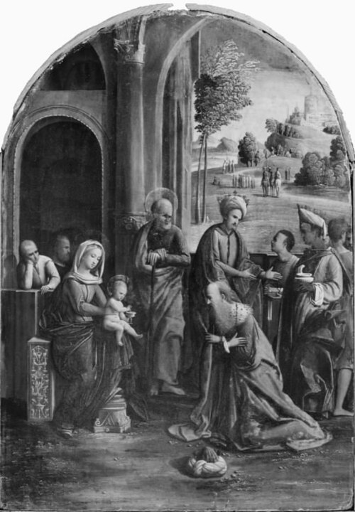 The Adoration of the Kings, 1524, Ortolano Ferrarese