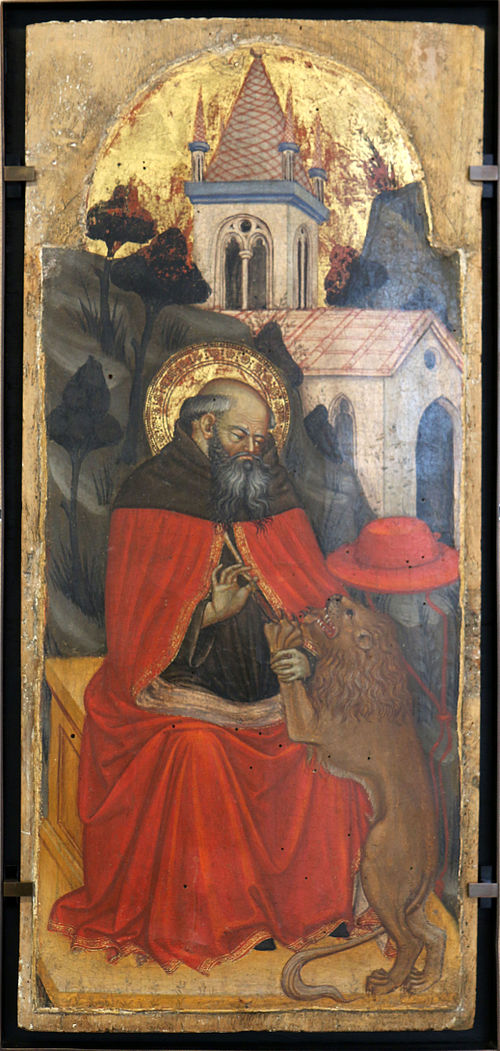 Saint Jérôme guérissant le lion, 1415, Ottaviano Nelli