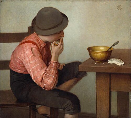 Boy with Bread, 1892, Ozias Leduc