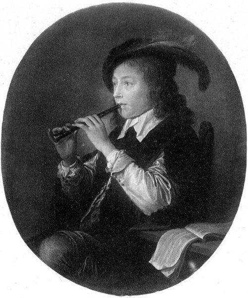 A Flute Player, 1645, Gérard Dou