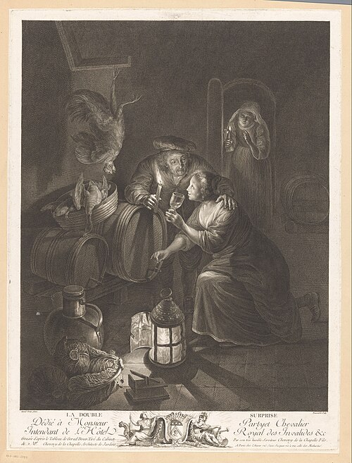 La Double Surprise, 1650, Gérard Dou