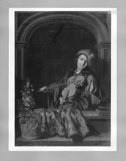 Geigenspieler am Fenster, 1650, Gérard Dou