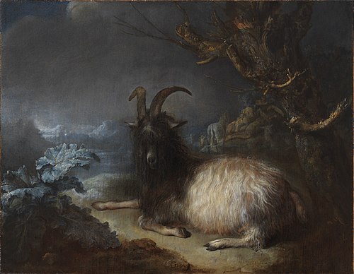 Goat in a Landscape, 1662, Gérard Dou