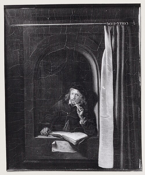 1880 copy of 'Man with a Pipe', 1880, Gerrit Dou