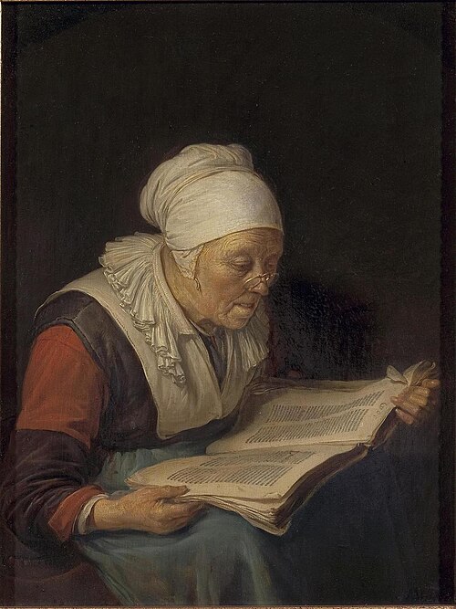 Old Woman Reading a Book, 1665, Gerrit Dou