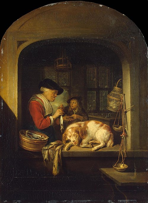 Herring Seller, 1673, Gerrit Dou
