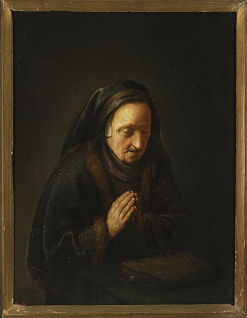 Praying old woman, 1632, Gerrit Dou