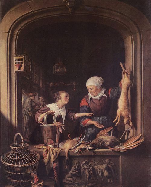 A Poulterer's Shop, 1670, Gerrit Dou