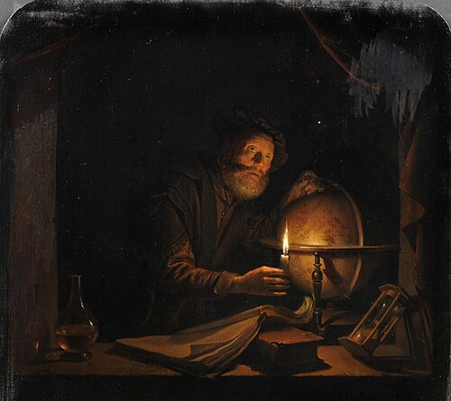 L'Astronome à la chandelle, 1650, Gérard Dou