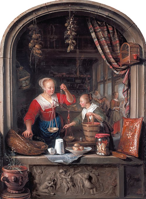 The Grocer's Shop, 1672, Gerrit Dou