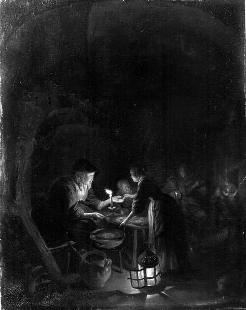 The Pancake Maker, 1663, Gerrit Dou