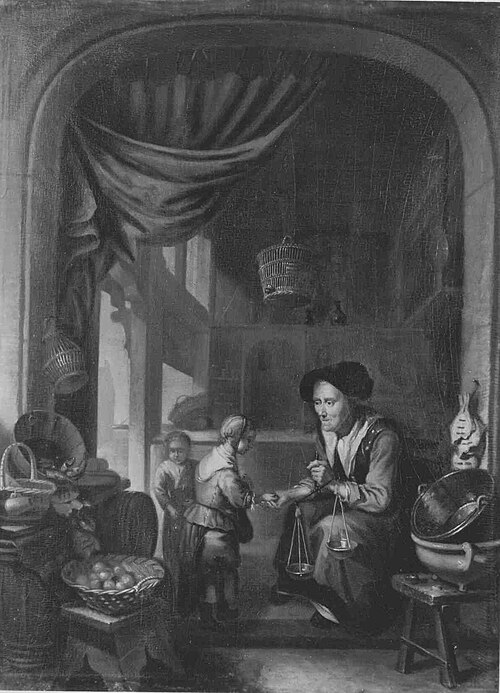The Fruit and Vegetable Seller, 1644, Gerrit Dou