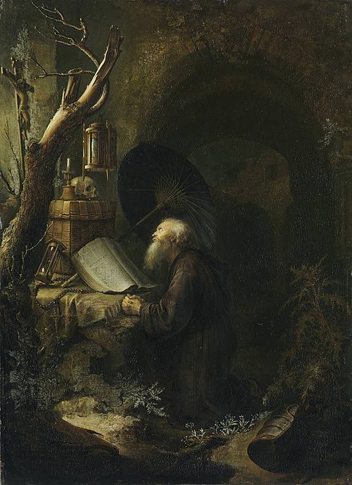 Praying hermit, 1646, Gerrit Dou