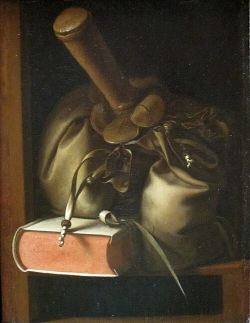 Still Life with Book and Purse, 1647, Gerrit Dou