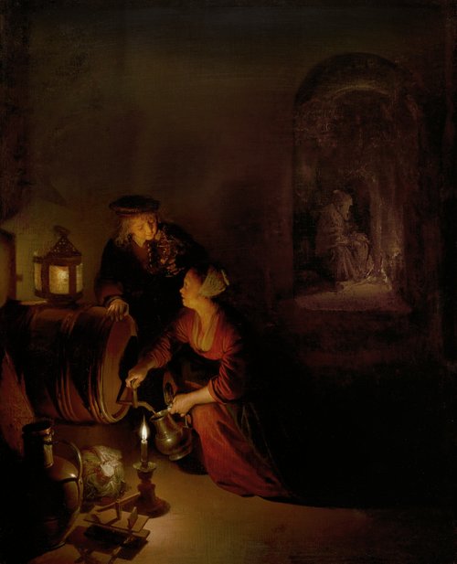 La cave à vin, 1660, Gérard Dou