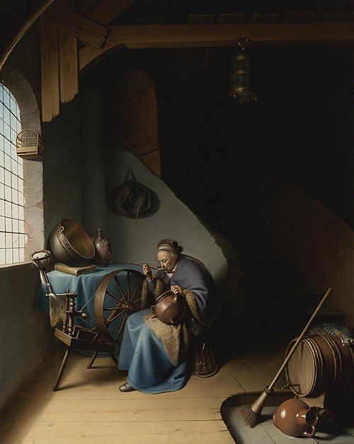 An Old Woman eating Porridge, 1633, Gerrit Dou