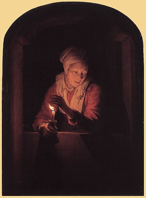 Old Woman with a Candle, 1661, Gerrit Dou