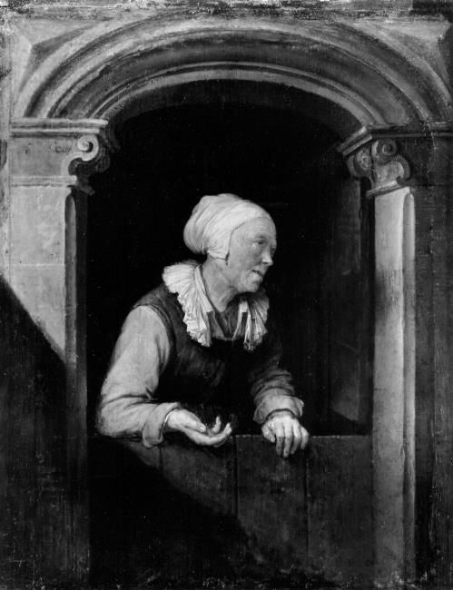 Old Woman at a Half-door, 1665, Gérard Dou