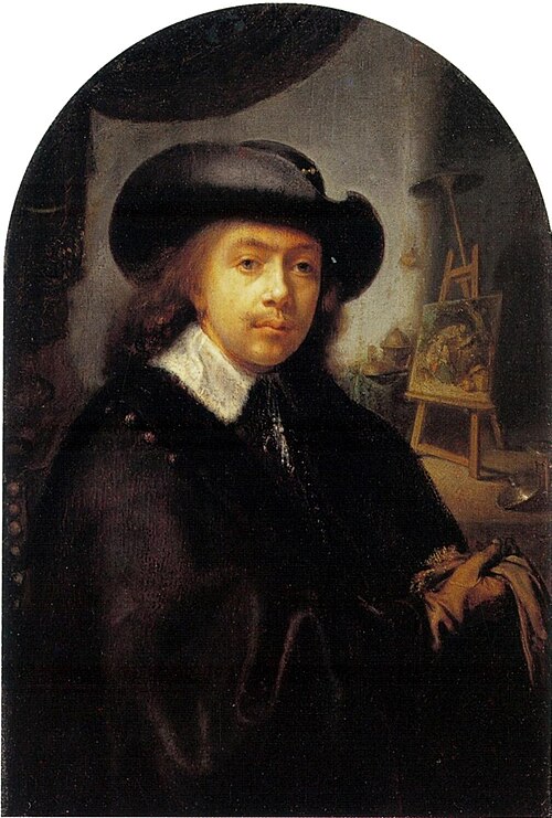 Self-portrait with Easel, 1640, Gerrit Dou