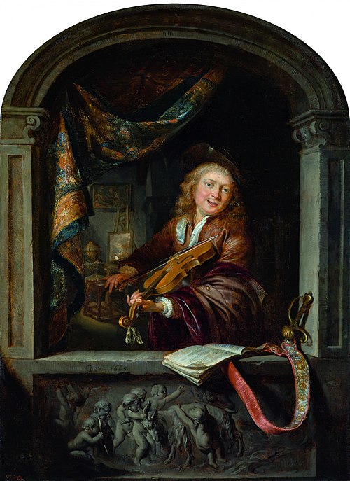 The Violin Player, 1660, Gerrit Dou