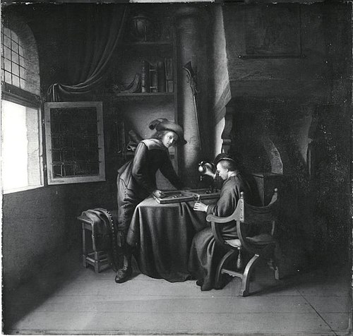 Backgammon Players, 1660, Gerrit Dou