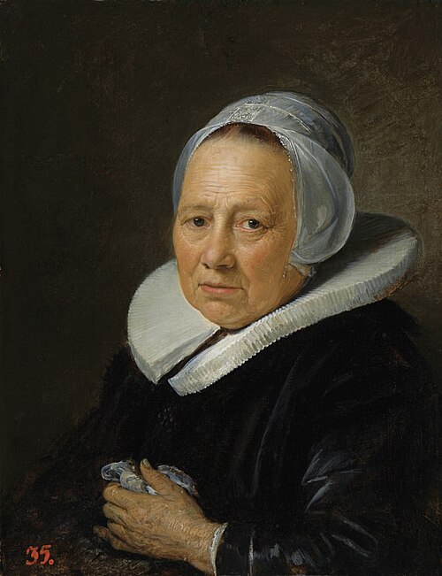 An Old Woman in a White Cap, 1645, Gerrit Dou