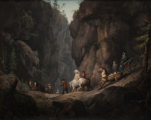 The Passage through Krokkleven near Ringerike in Norway, 1788, Eric Paulsen